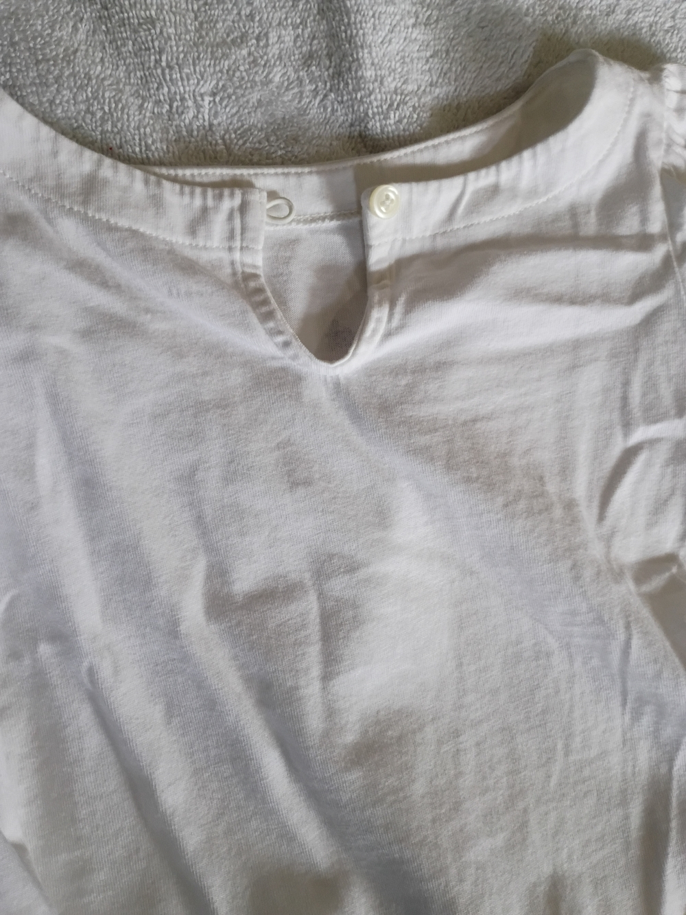 Janie and Jack White Top with Purple Floral Embroidery - Picture 4 of 5